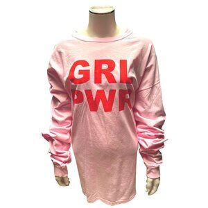 GRL PWR Pink Long Sleeve Pajama Shirt 2XL Comfort Colors All Cotton